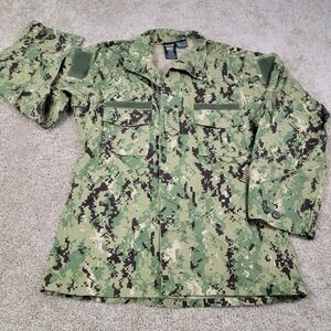 US Navy Trooper Adult Blouse S Long Digital Camouflage Long Sleeve Button Up